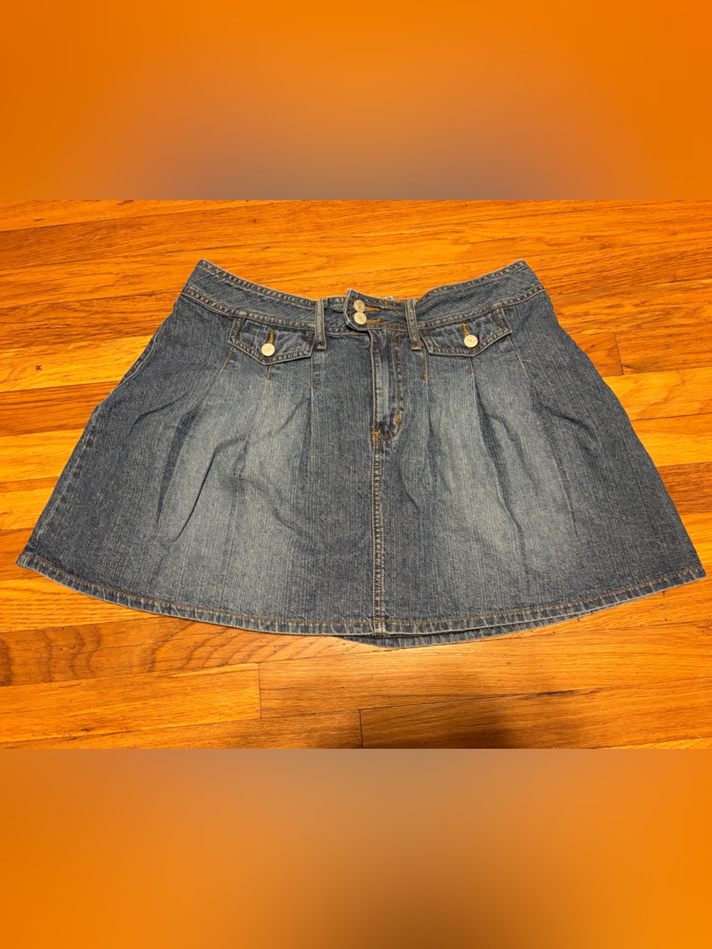 Vintage Y2K Denim Mini Skirt Junior size 15